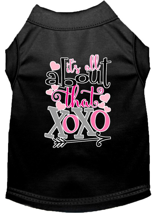 All about that XOXO Screen Print Dog Shirt Black Sm